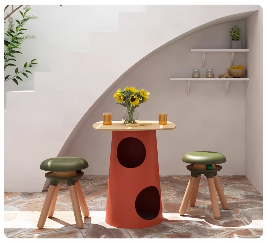 Wooden Cat Play Stool