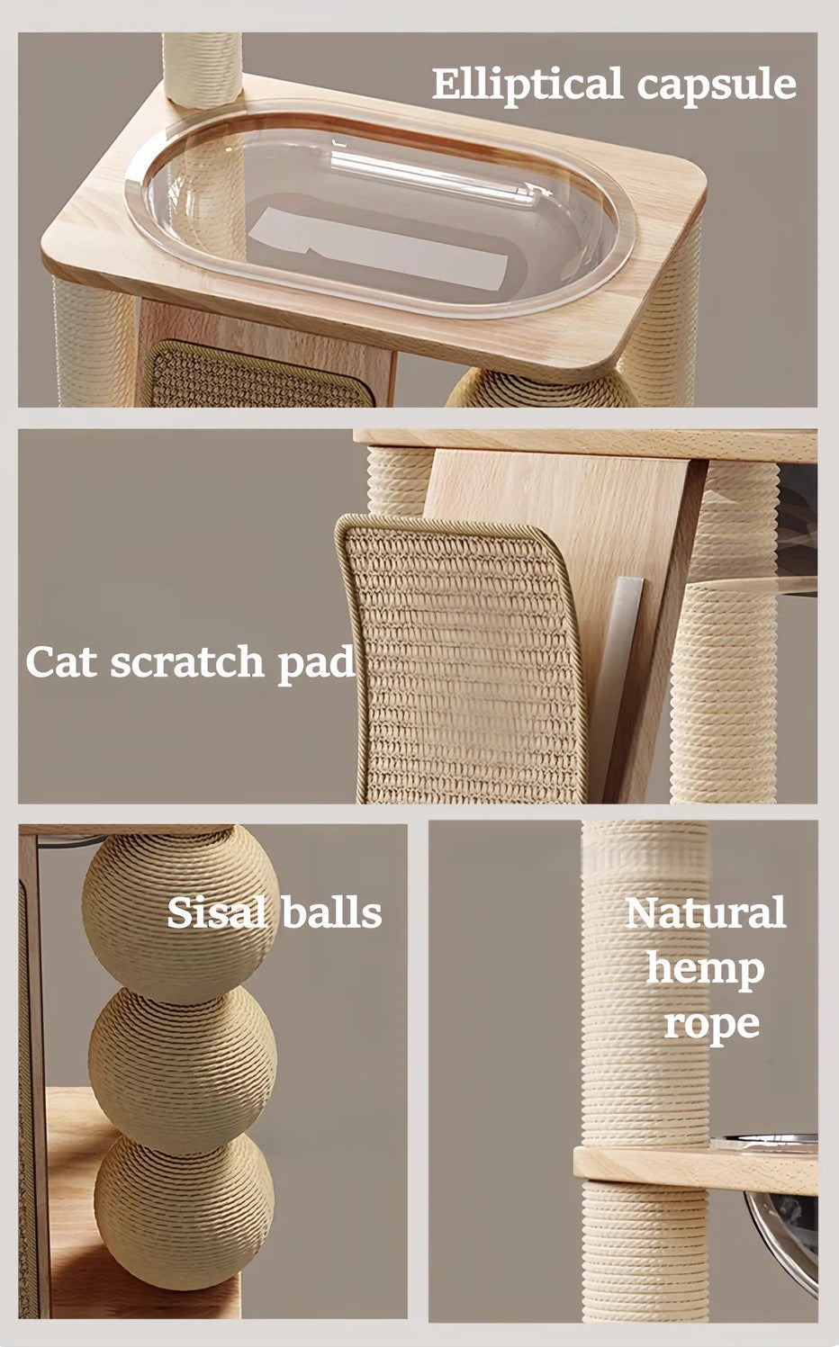 Aura Minimalist Cat Lounge Tree