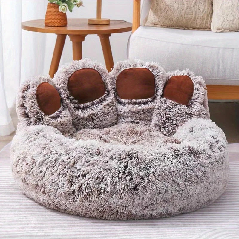 VelvetPaw Calming Plush Bed