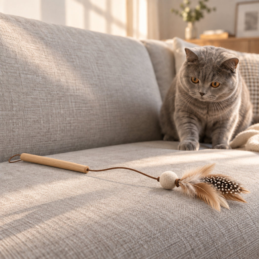 Interactive Teaser Wand for Indoor Cats