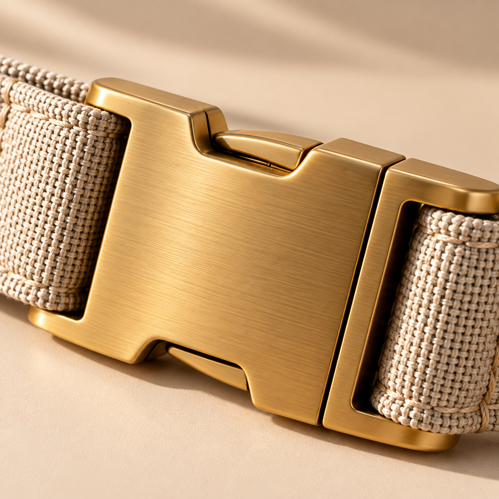 The Signature Linen & Brass Collar
