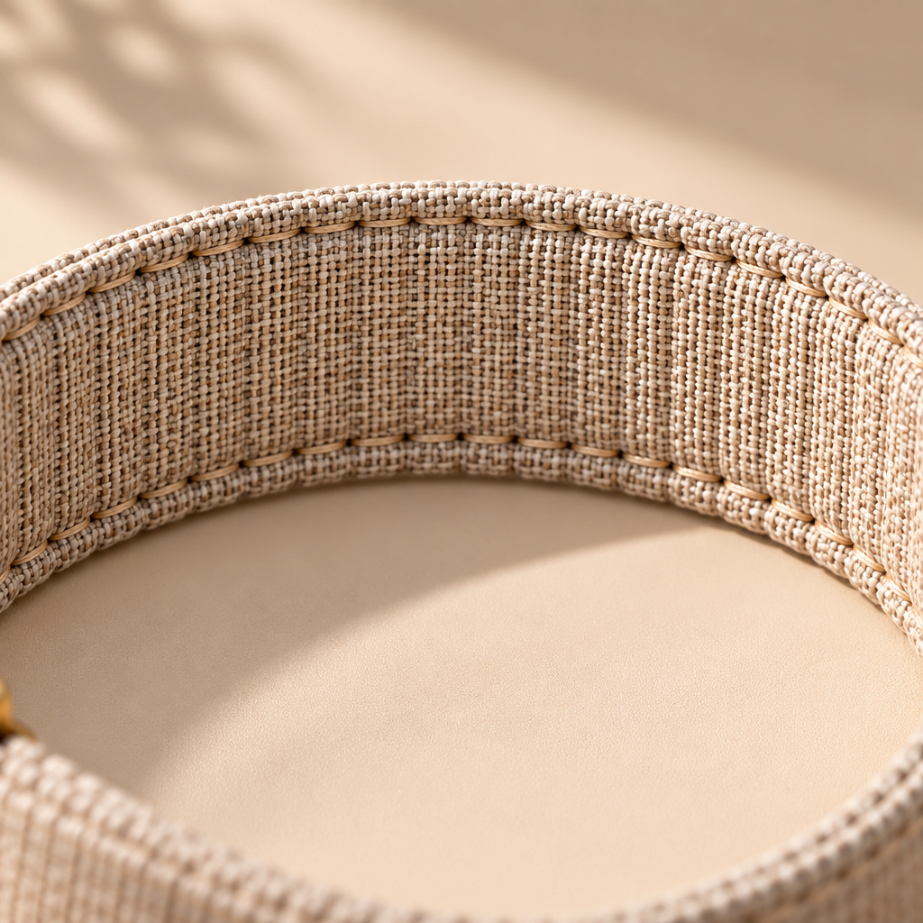 The Signature Linen & Brass Collar