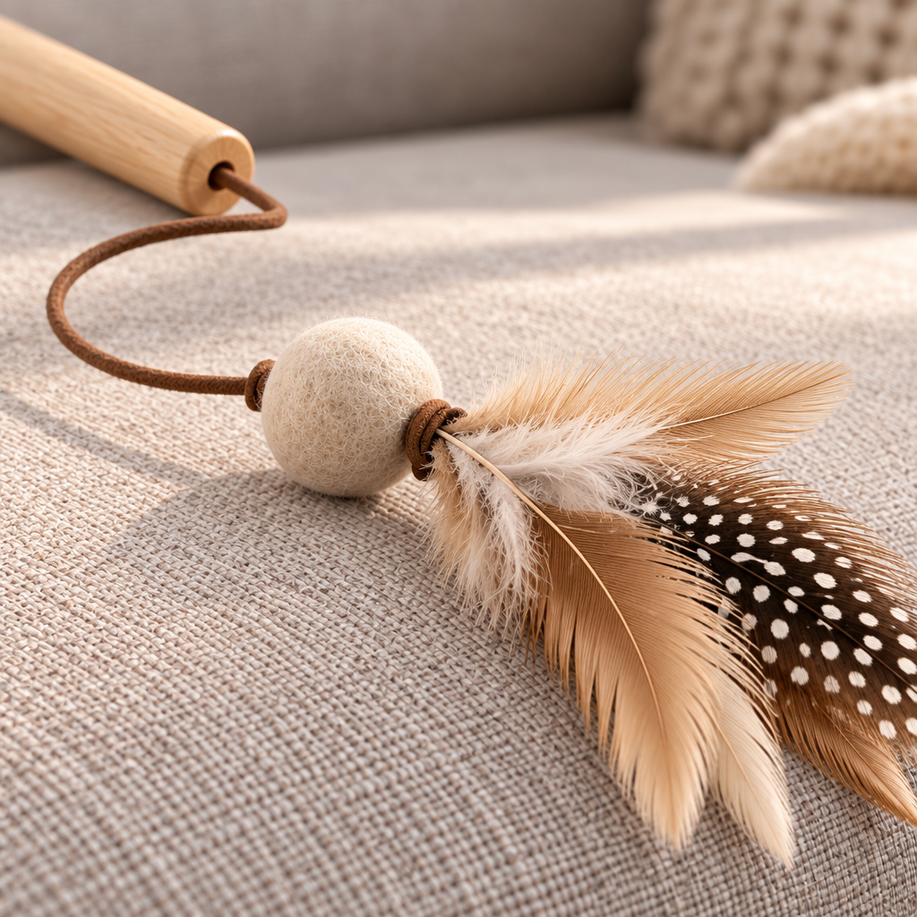Interactive Teaser Wand for Indoor Cats