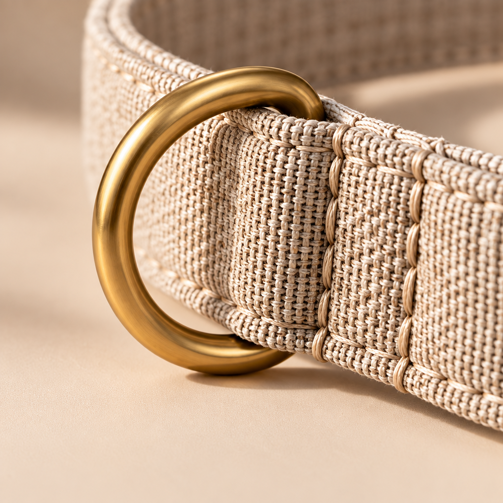 The Signature Linen & Brass Collar