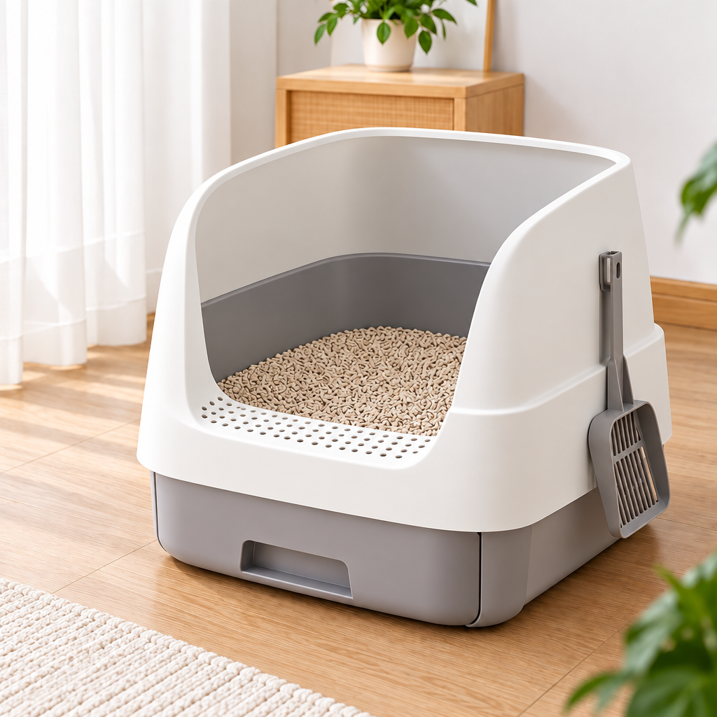 Essential High-Sided Open Litter Box